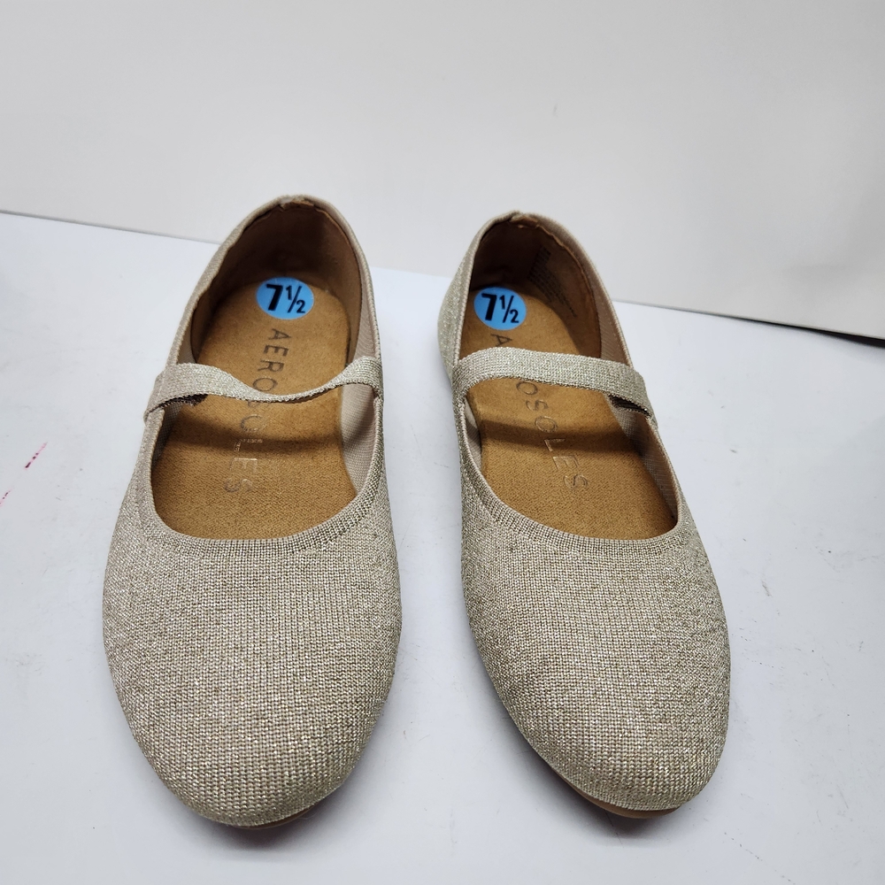 Aerosoles GOLD GLITTER Mary Jane Flats EUC